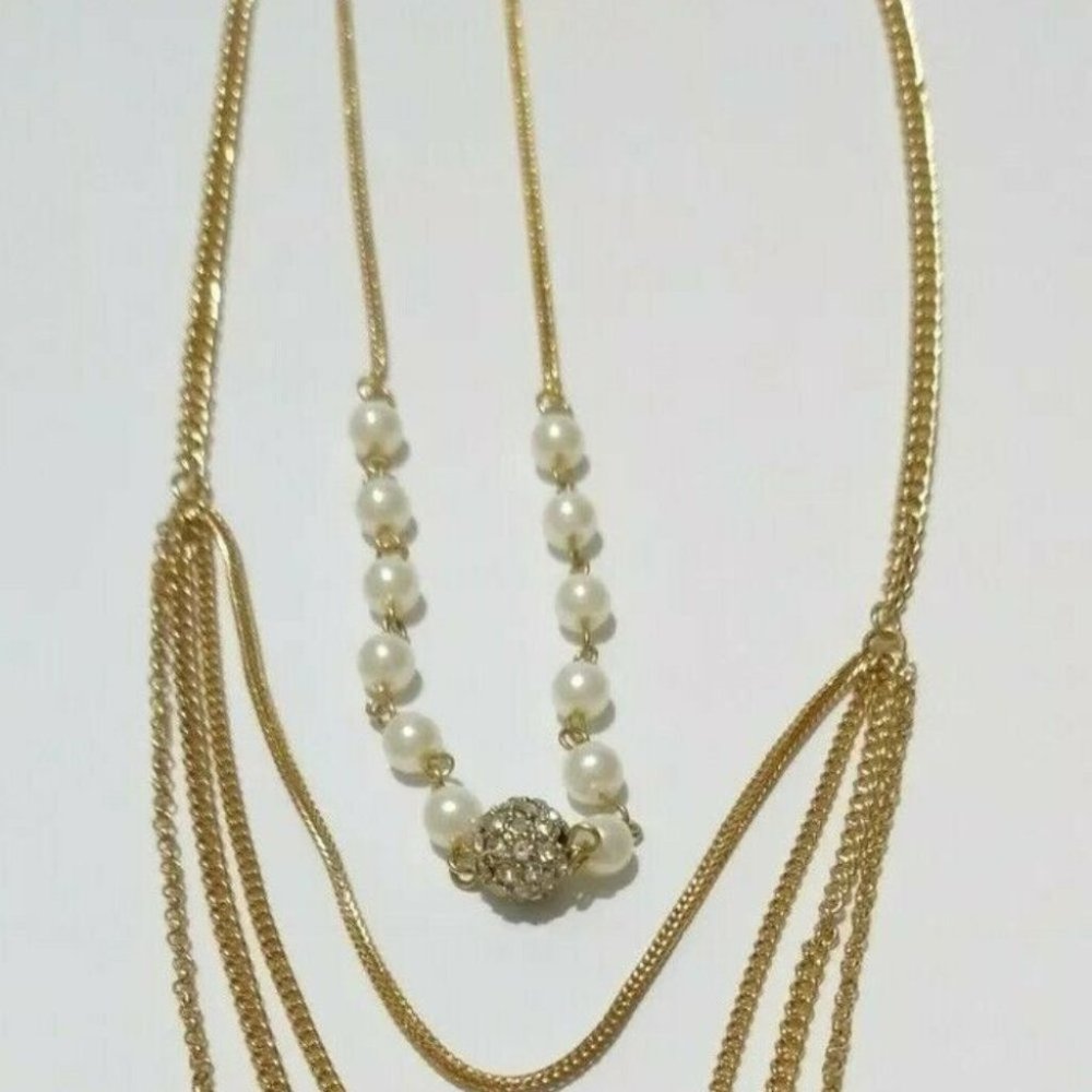 3/$10   Stud Earrings & Layered Gold-Tone Necklace - Picture 5 of 7